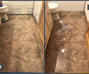 Marble floor polishing