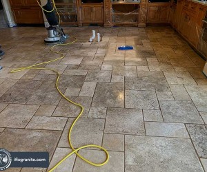 Travertine floor restoration