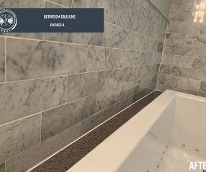 bathroom after caulking