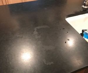 Etched mark removal (Limestone countertop)