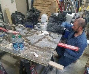 Marble countertop restoration
