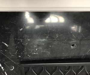 Marble fireplace restoration