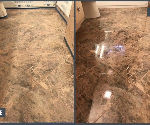 Marble floor polishing