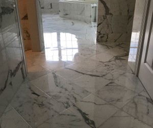 Marble floor polishing