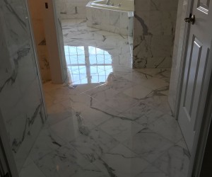 Marble floor polishing