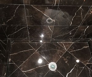 Marble shower polishing and sealing
