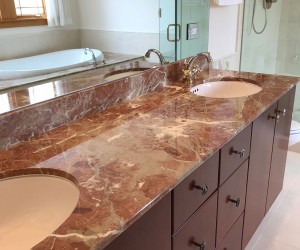 Marble vanity polishing