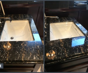 Marble vanity restoration