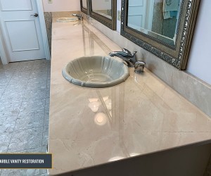 Marble vanity restoration
