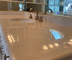 Marble vanity restoration
