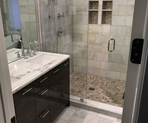 Polishing shower walls
