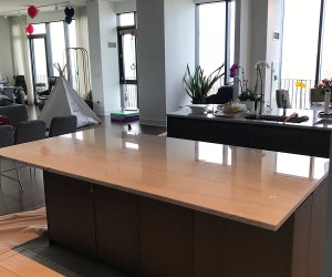 After - Remove etch  marks and stain from marble