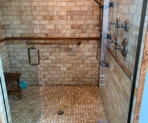 Shower surround - deep clean,  buff and seal