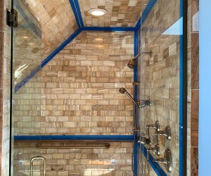 Shower surround - deep clean,  buff and seal