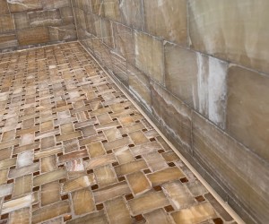 Shower surround - deep clean,  buff and seal