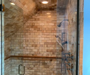 Shower surround - deep clean,  buff and seal