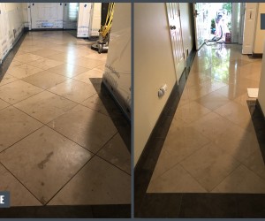 Travertine floor restoration
