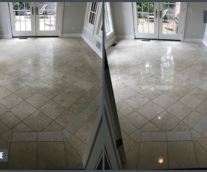 Travertine floor restoration