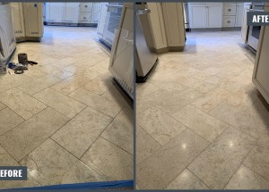 Travertine floor restoration