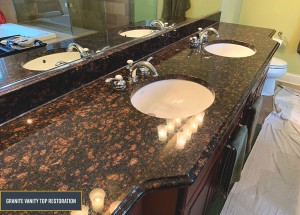 Granite countertops restoration - Deep clean, polishing and seal