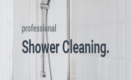 Bathroom shower cleaning with professional standards