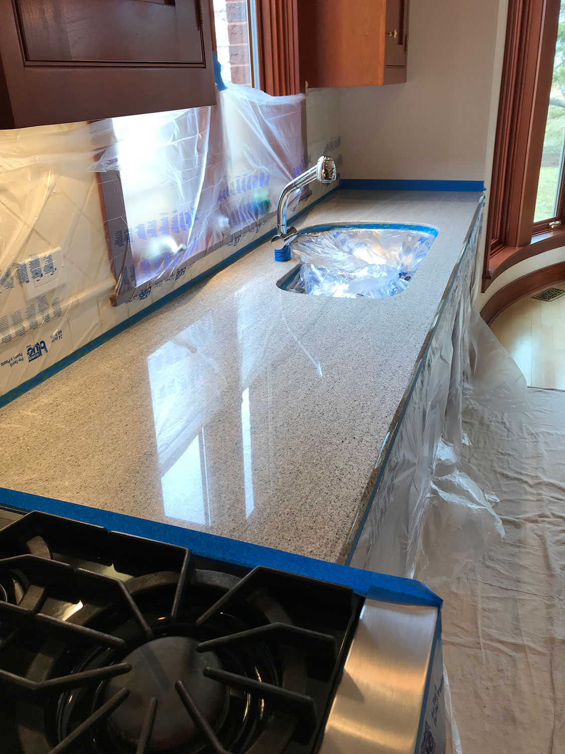 Granite countertops restoration Deep clean, polishing and seal