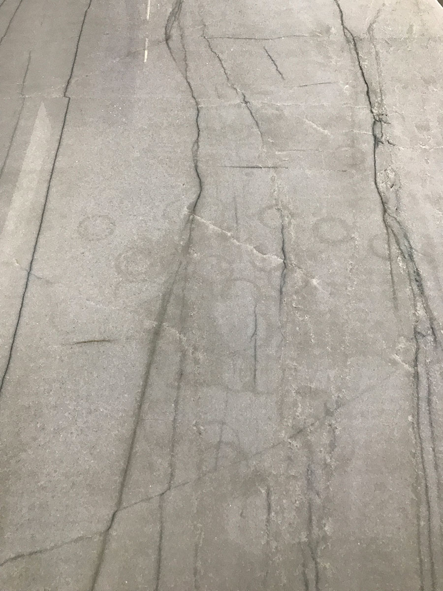 Marble island restoration Remove etch marks,stain and scratches