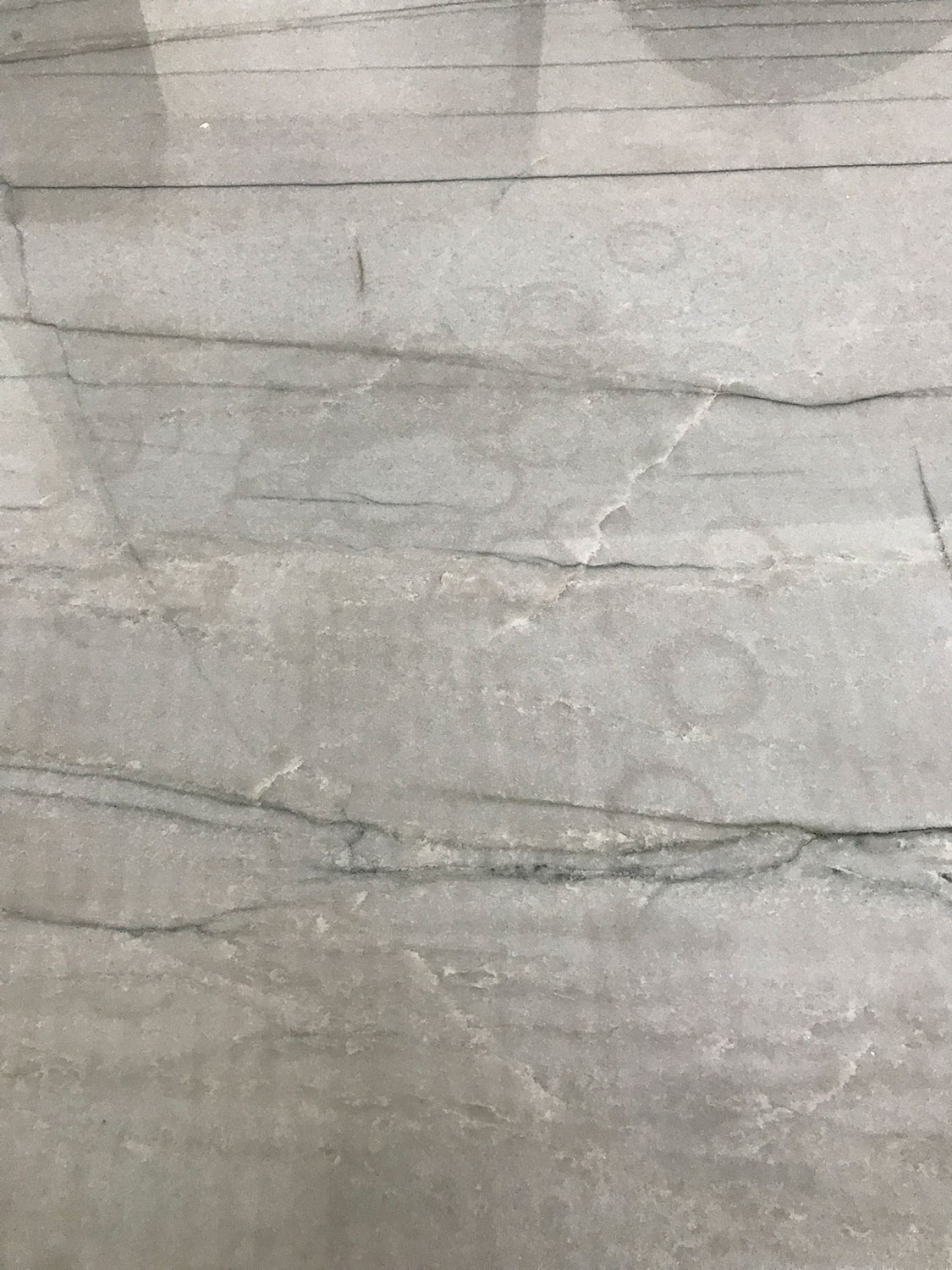 Marble island restoration Remove etch marks,stain and scratches