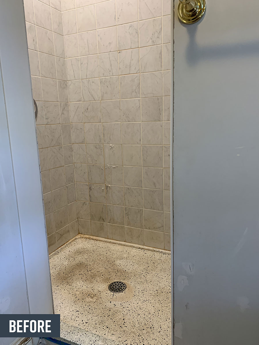 Shower Surround Caulking, Deep Clean, Buff and Seal